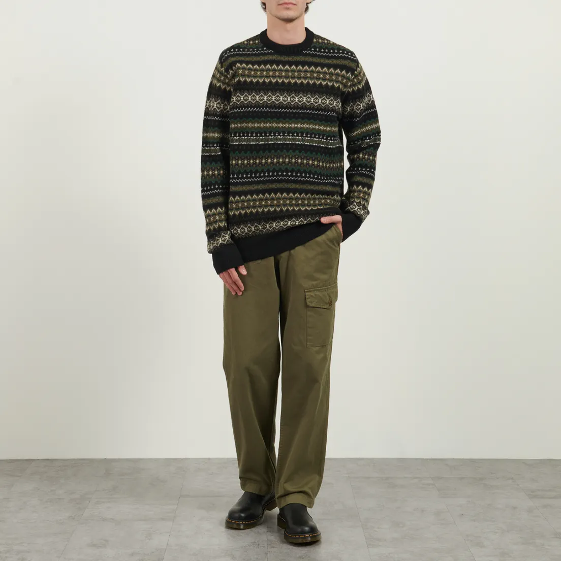 Barbour Мужской свитер Case Fairisle Crew