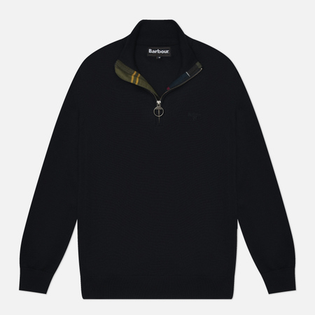  Мужской свитер Barbour Cotton Half Zip, цвет синий, размер XL