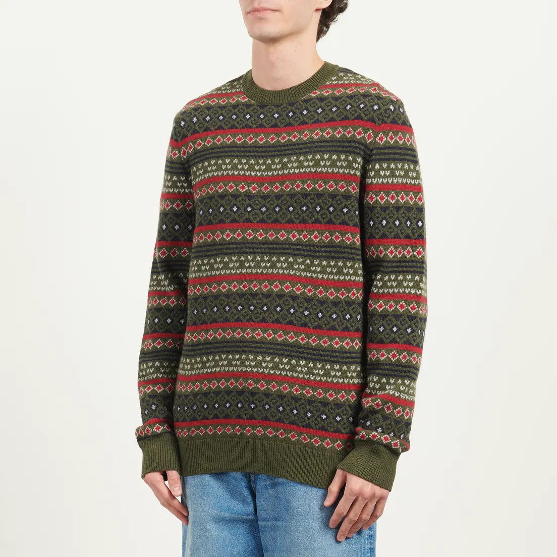 Barbour Мужской свитер Easdale Fairisle Crew Neck