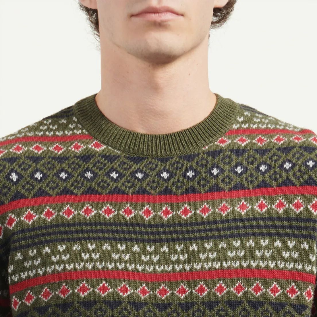 Barbour Мужской свитер Easdale Fairisle Crew Neck