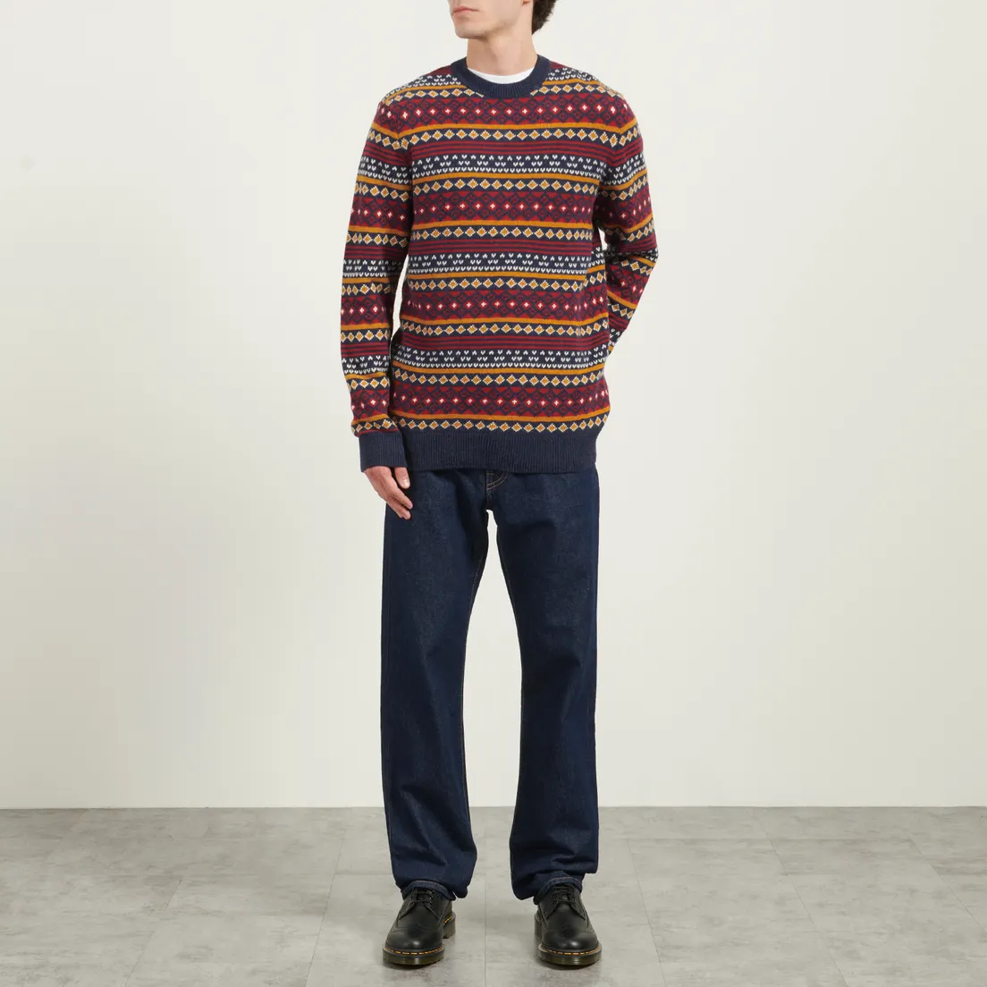 Barbour Мужской свитер Easdale Fairisle Crew Neck