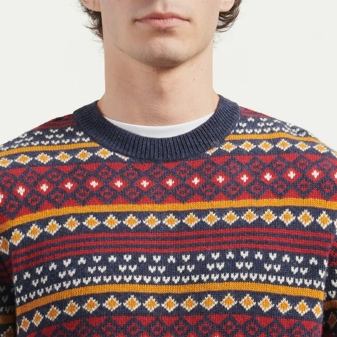 Barbour Мужской свитер Easdale Fairisle Crew Neck