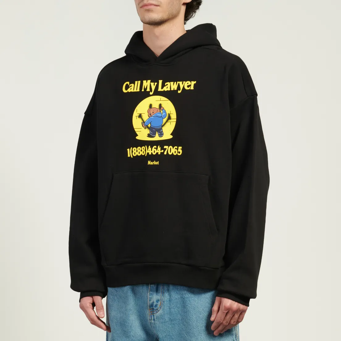 MARKET Мужская толстовка x Smiley Cally My Lawyer Bear Hoodie