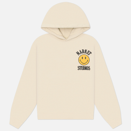 Мужская толстовка MARKET x Smiley Upside Down Lockup Hoodie, цвет бежевый, размер M
