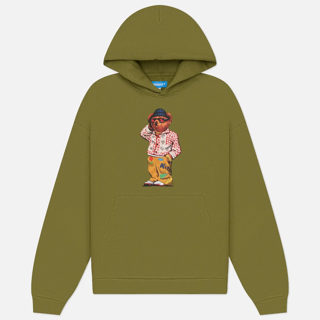 MARKET Мужская толстовка Folk Fitted Bear Hoodie