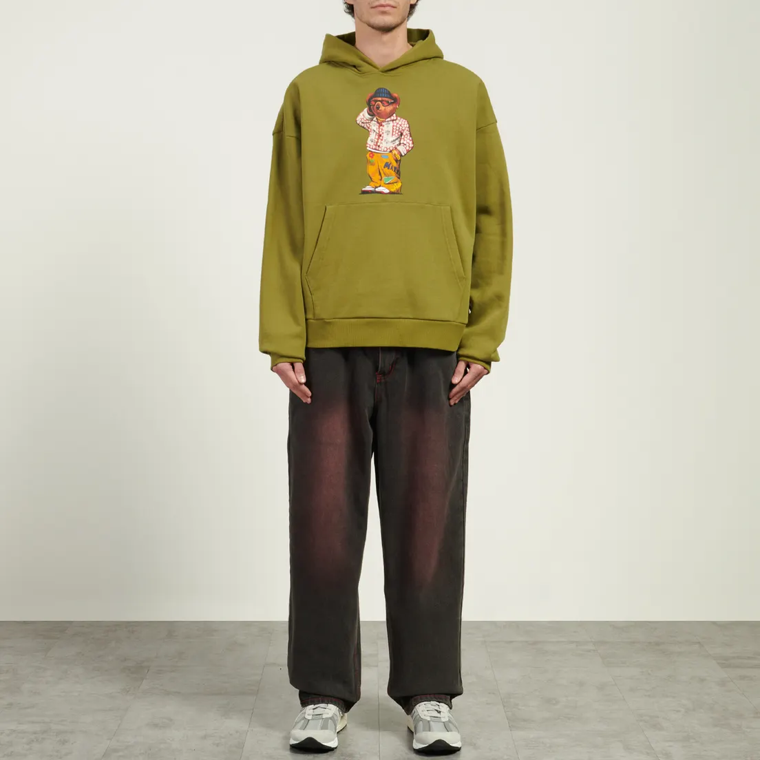 MARKET Мужская толстовка Folk Fitted Bear Hoodie