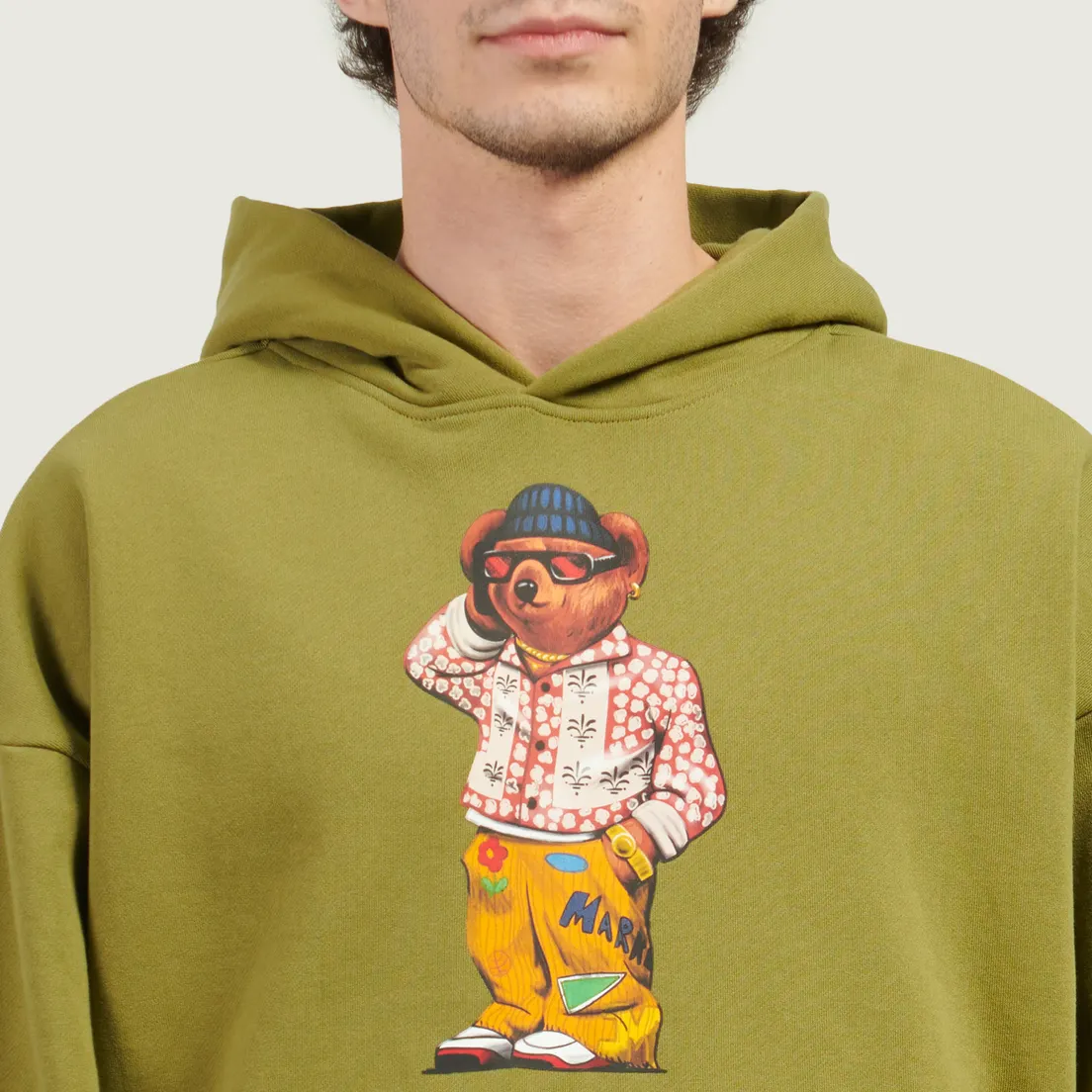 MARKET Мужская толстовка Folk Fitted Bear Hoodie