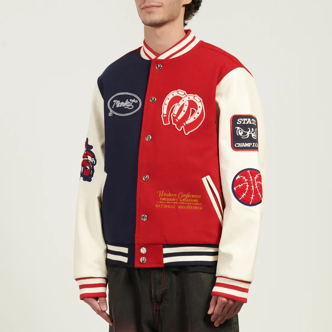 MARKET Мужская куртка бомбер Market Old West Varsity