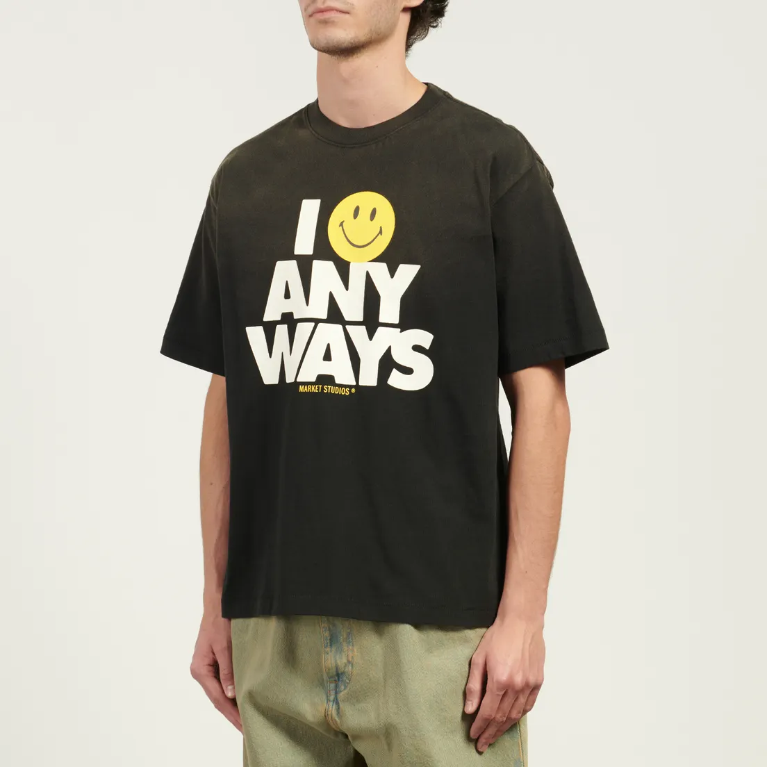 MARKET Мужская футболка x Smiley Smile Anyways