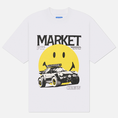 Мужская футболка MARKET x Smiley All Four, цвет белый, размер M