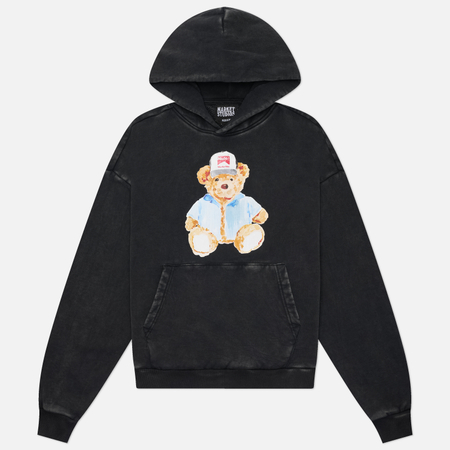 Мужская толстовка MARKET Watercolor Teddy Hoodie, цвет чёрный, размер XXL