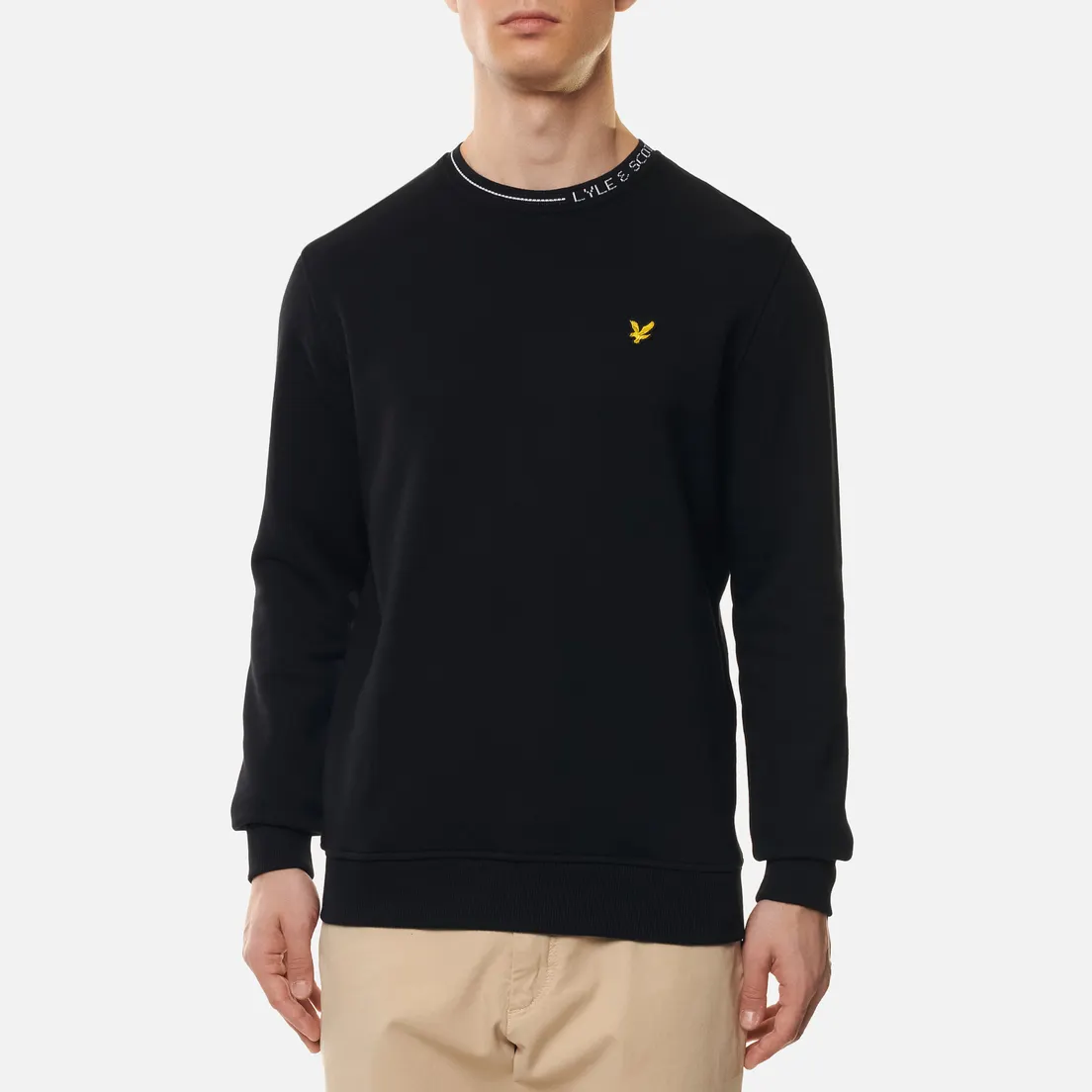 Lyle & Scott Мужская толстовка Branded Ringer Crew Neck