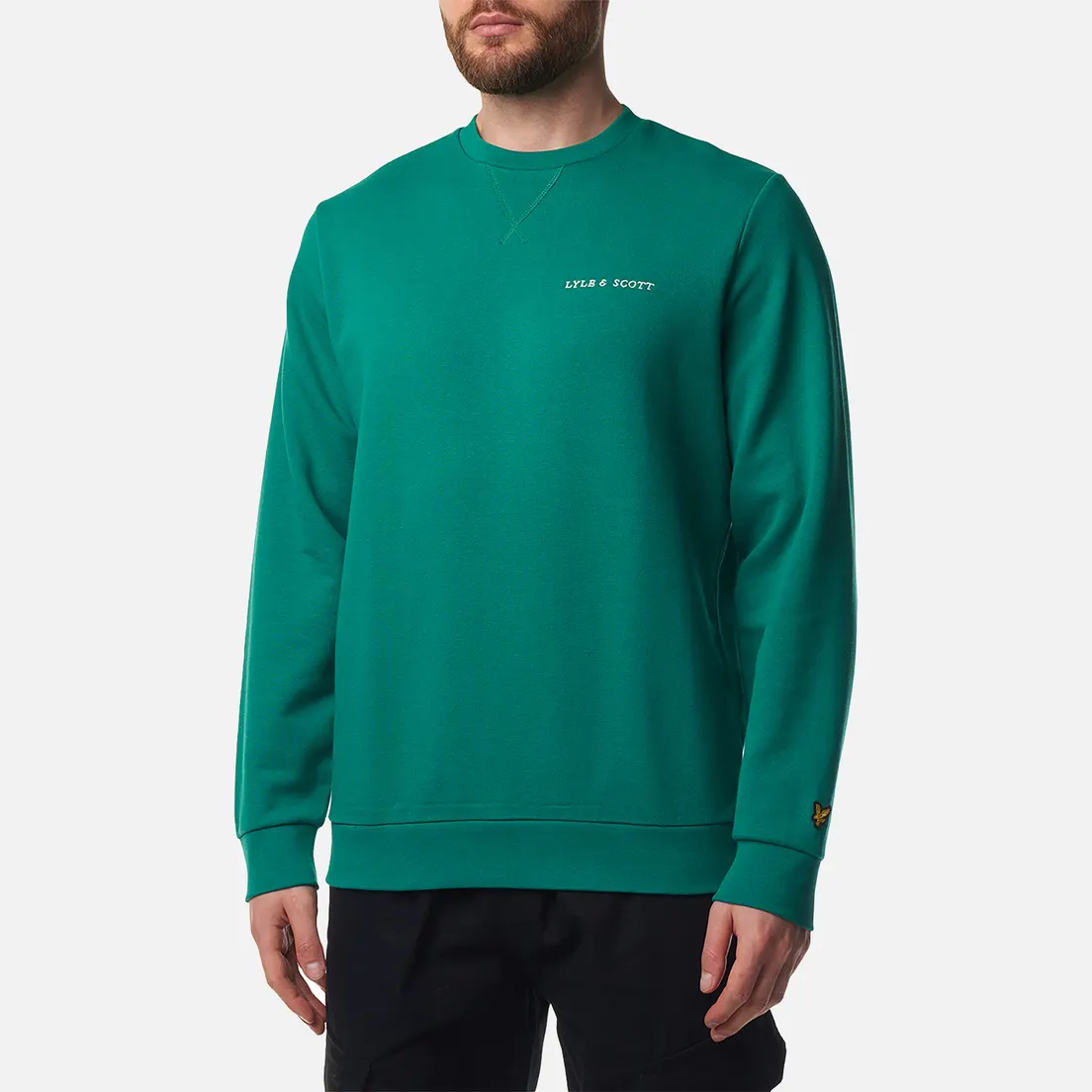 Lyle & Scott Мужская толстовка Loopback Embroidered Crew Neck