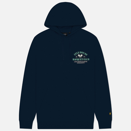 Мужская толстовка Lyle & Scott Racquet Club Graphic Hoodie, цвет синий, размер XL