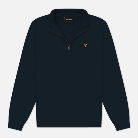   Brandshop Мужская толстовка Lyle & Scott Loopback 1/4 Zip, цвет синий, размер M