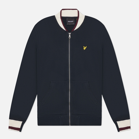  Мужская куртка бомбер Lyle & Scott Half Tipped Jersey, цвет синий, размер S