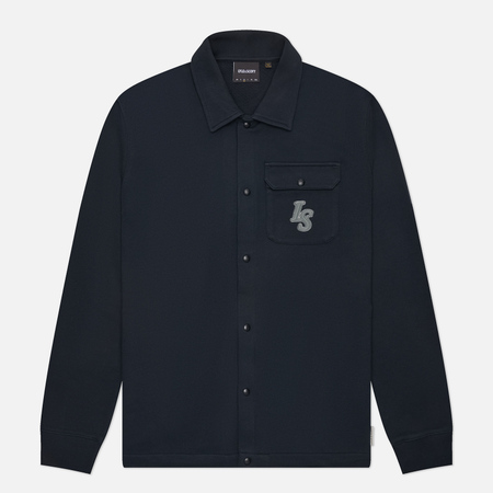  Мужская куртка ветровка Lyle & Scott Emblem Loopback Collared Track, цвет синий, размер M