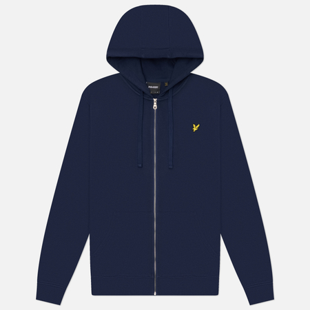 Мужская толстовка Lyle & Scott Loopback Cotton Full Zip Hoodie, цвет синий, размер M