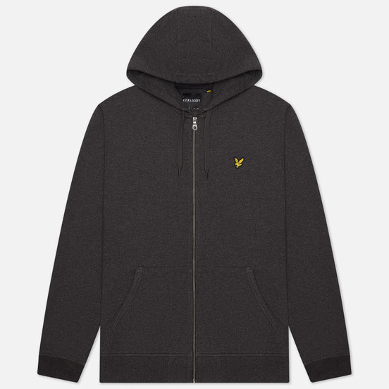 Мужская толстовка Lyle & Scott Zip Through Hoodie Charcoal Marl