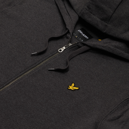 Мужская толстовка Lyle & Scott Zip Through Hoodie Charcoal Marl