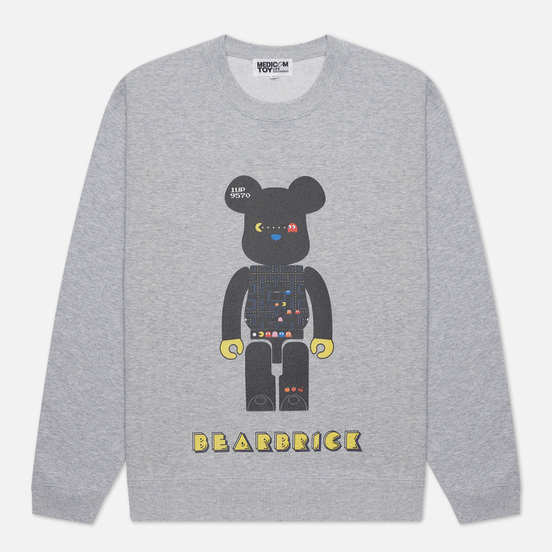 Мужская толстовка Medicom Toy Pac-Man Be@rbrick Crew Neck Grey