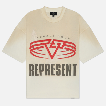 Мужская футболка REPRESENT Reversible Living Legacy Tour, цвет бежевый, размер XXL