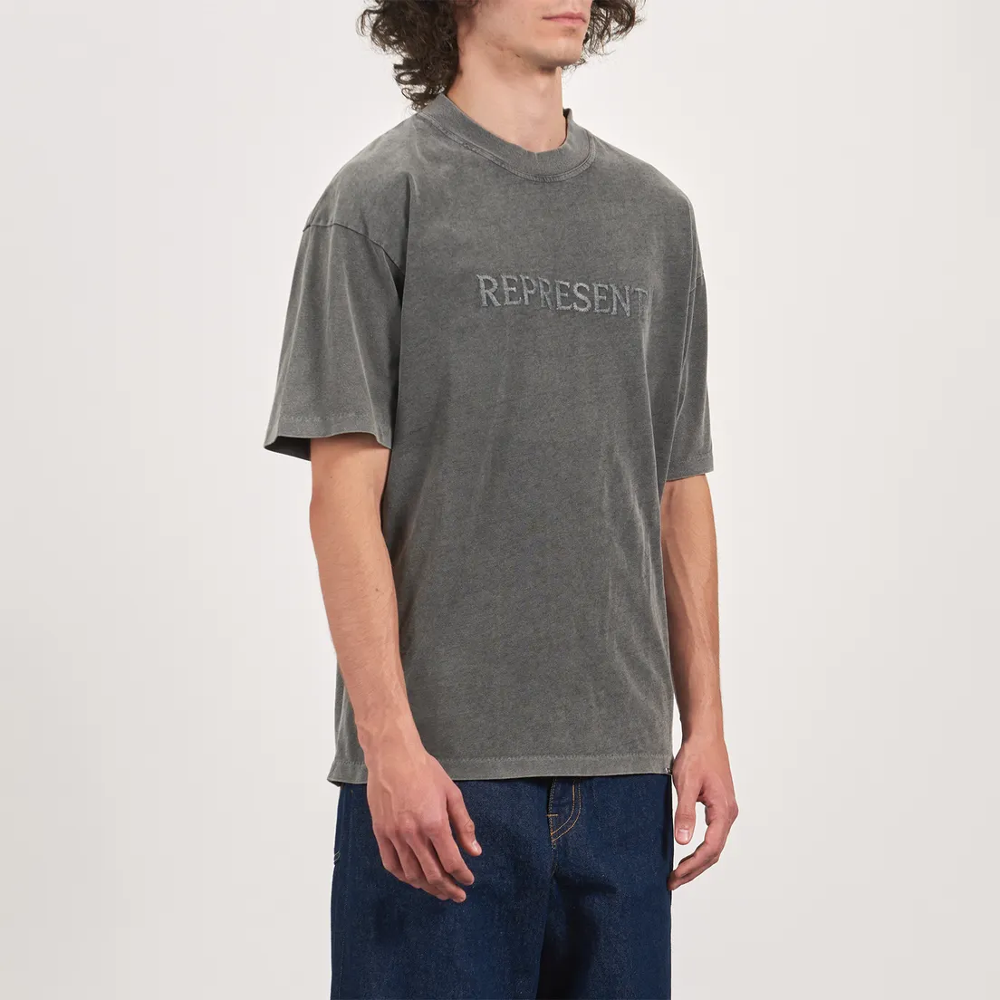 REPRESENT Мужская футболка Embroidered Serif Logo