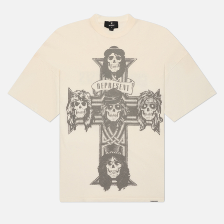 Мужская футболка REPRESENT Guns N' Roses Cross, цвет белый