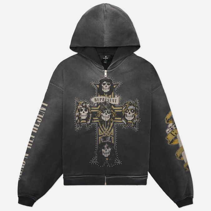 Мужская толстовка REPRESENT Guns N' Roses Cross Zip Through Hoodie