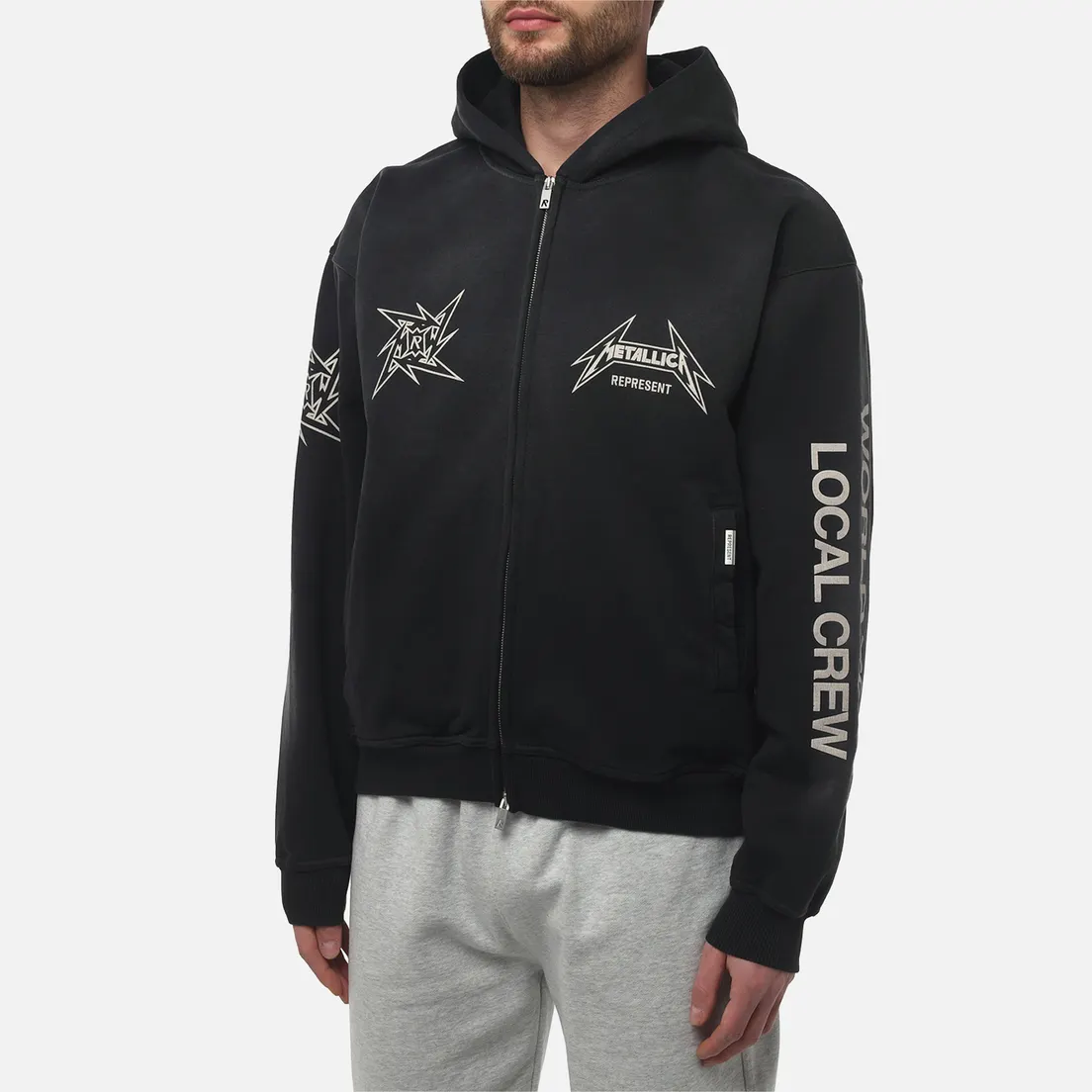 REPRESENT Мужская толстовка x Metallica Local Crew Zip-Thru Hoodie