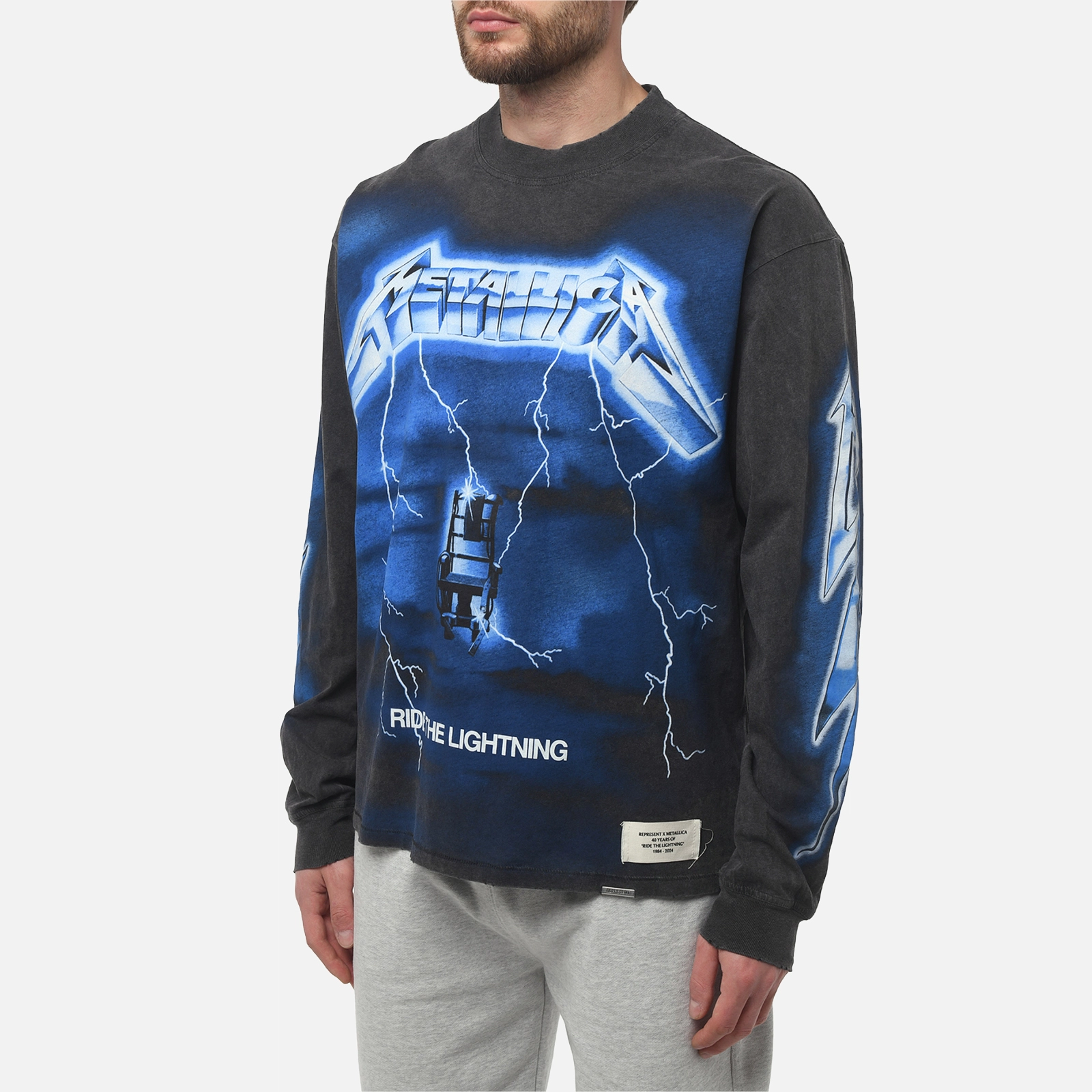 Мужской лонгслив REPRESENT x Metallica Ride The Lightning, MLM4384-20
