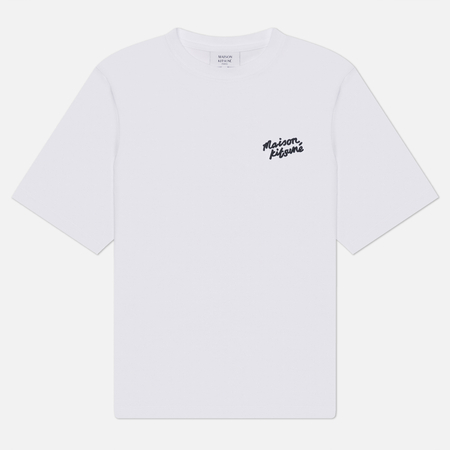 Мужская футболка Maison Kitsune Handwriting Comfort, цвет белый, размер XL