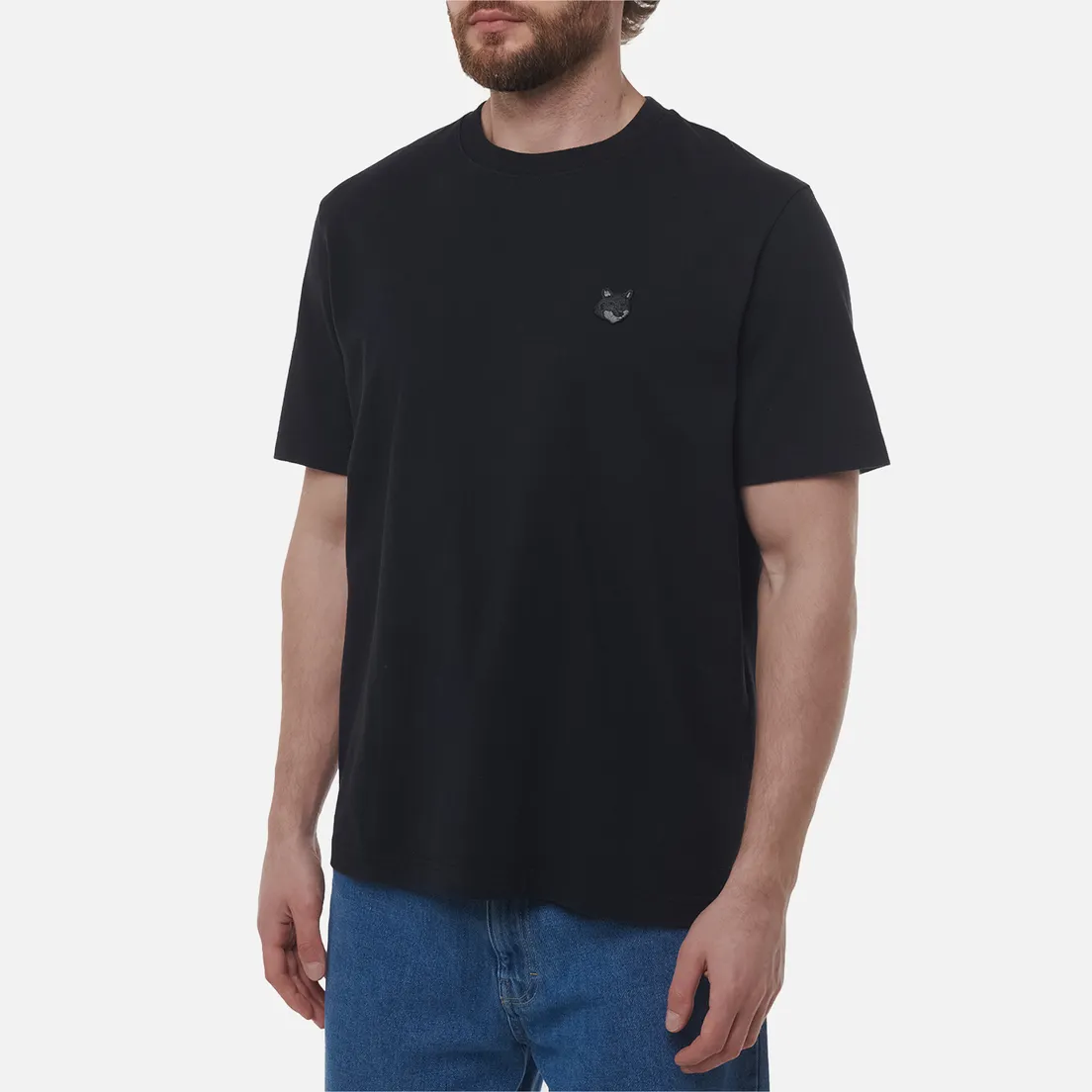 Maison Kitsune Мужская футболка Bold Fox Head Patch Comfort