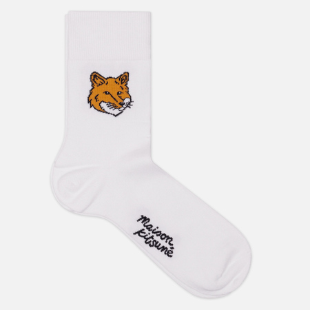  Носки Maison Kitsune Fox Head, цвет белый, размер 40-45 EU