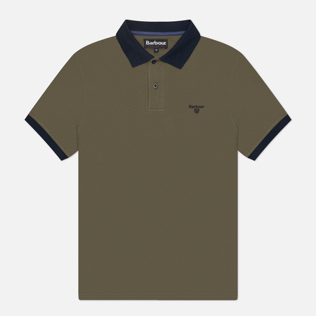   Brandshop Мужское поло Barbour Lynmouth Tipped, цвет оливковый, размер XL