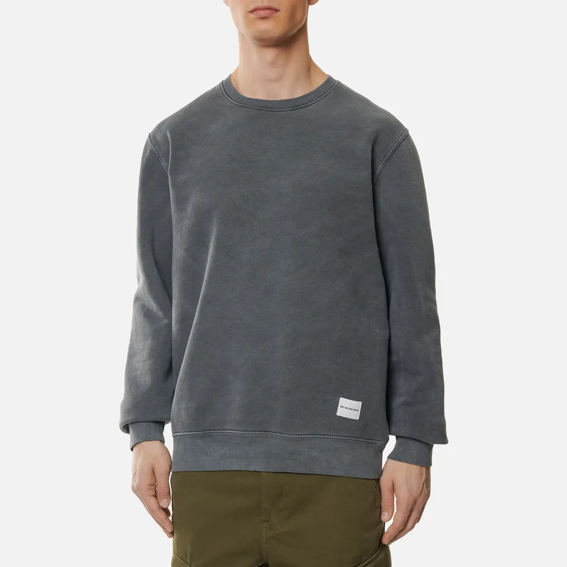 MKI Miyuki-Zoku Мужская толстовка Pigment Dyed Crew Neck