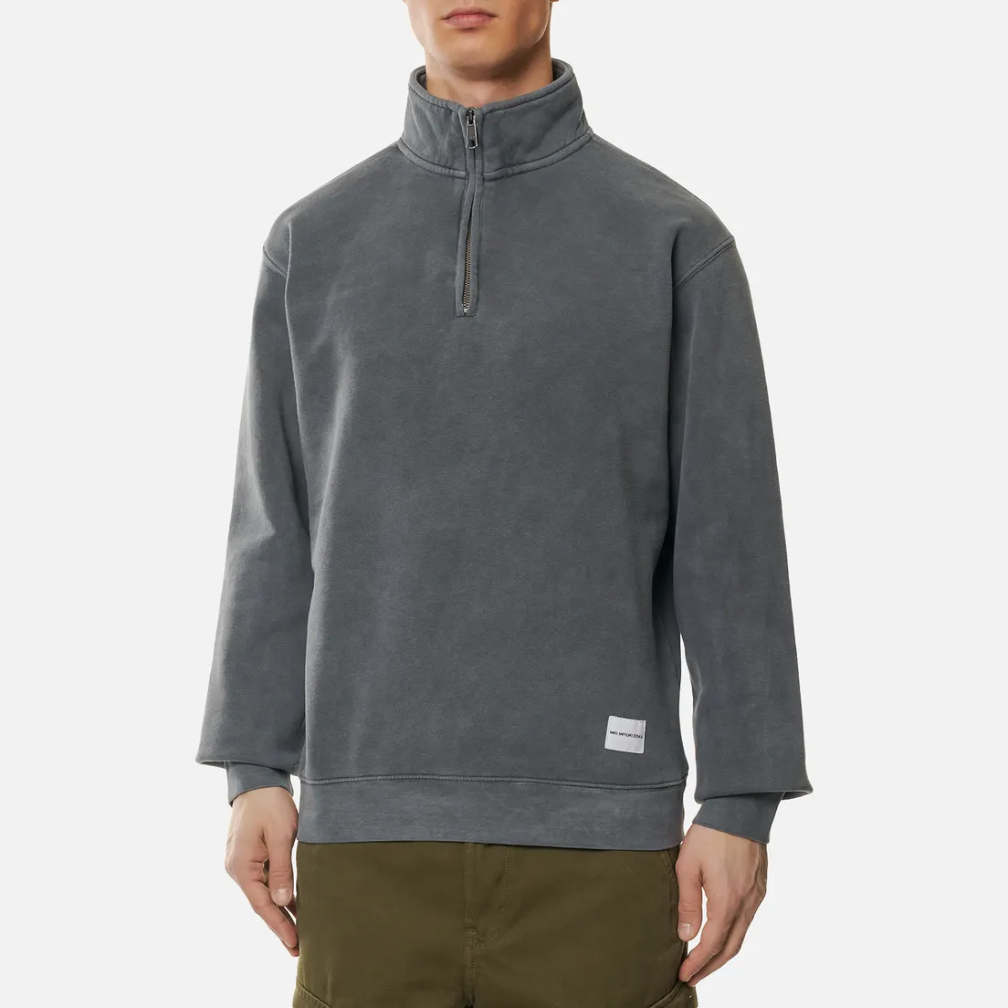 MKI Miyuki-Zoku Мужская толстовка Pigment Dyed Quarter Zip