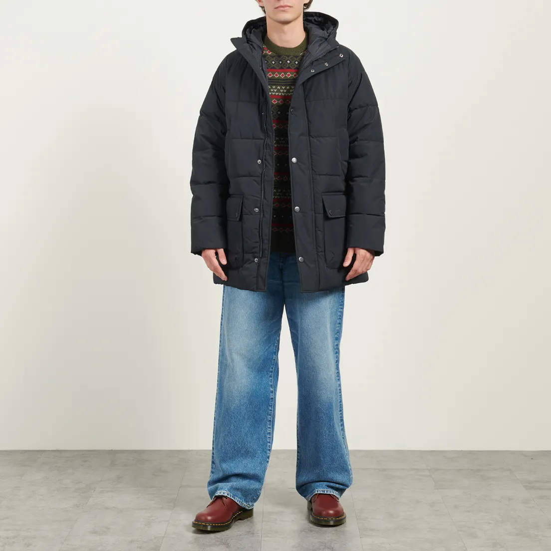 Barbour Мужская куртка парка Hooded Bedale Puffer