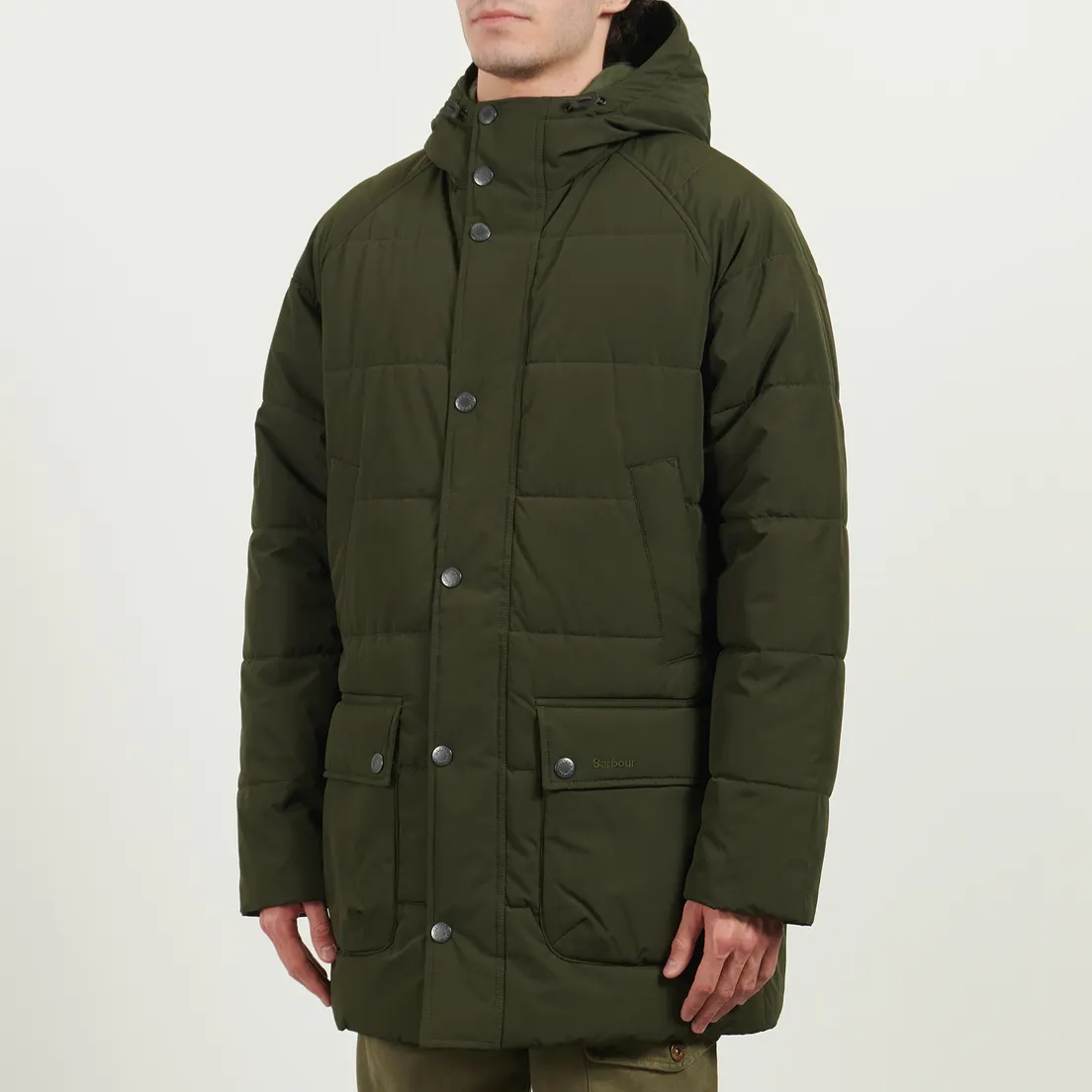 Barbour Мужская куртка парка Hooded Bedale Puffer