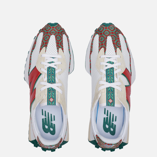 Мужские кроссовки New Balance x Casablanca 327 Munsell White/Dark Red/Holly Green