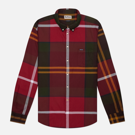 Мужская рубашка Barbour Dunoon Tailored Tartan, цвет красный, размер M