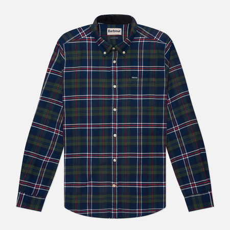 Мужская рубашка Barbour Ronan Tailored Checked, цвет синий, размер L