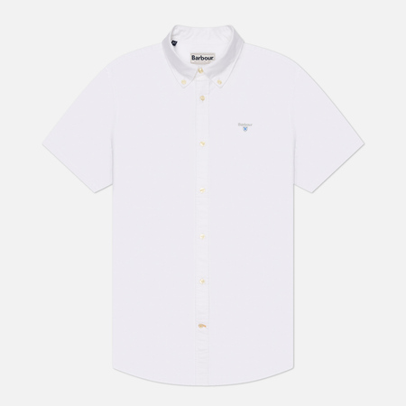  Мужская рубашка Barbour Oxford Tailored Short Sleeved, цвет белый, размер L
