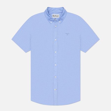 Мужская рубашка Barbour Crest Poplin Tailored Short Sleeved, цвет голубой, размер XL