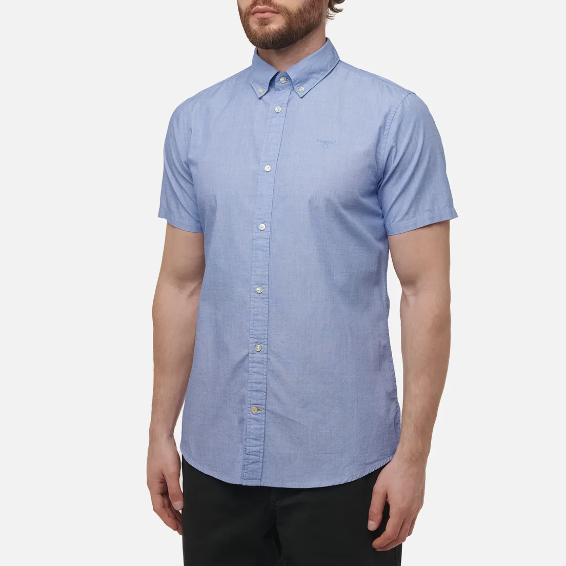 Barbour Мужская рубашка Crest Poplin Tailored Short Sleeved