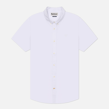Мужская рубашка Barbour Crest Poplin Tailored Short Sleeved, цвет белый, размер XXL