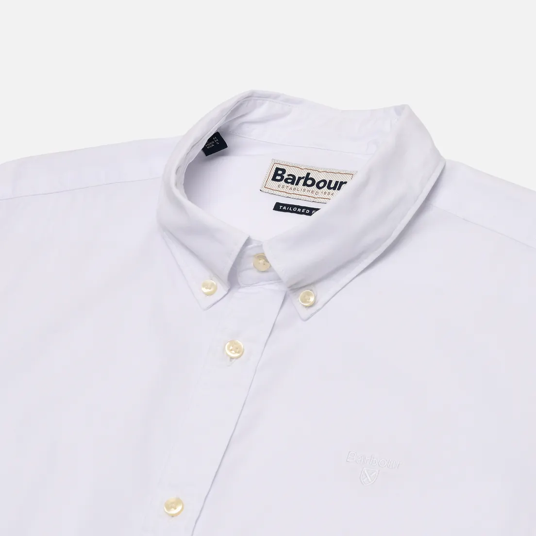 Barbour Мужская рубашка Crest Poplin Tailored Short Sleeved