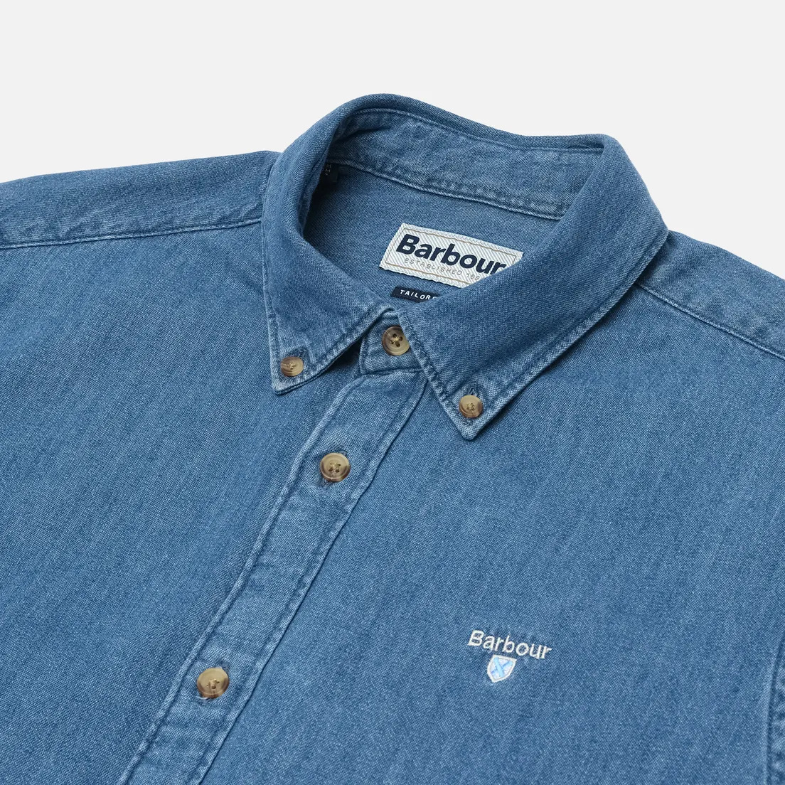 Barbour Мужская рубашка Denim Crest Tailored