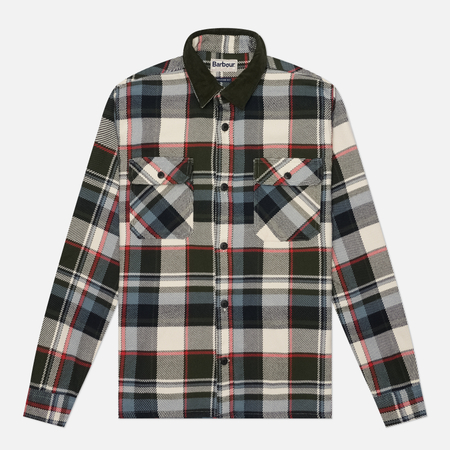 Мужская рубашка Barbour Grasmoor Relaxed Checked, цвет оливковый, размер XL