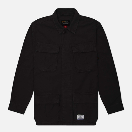 Мужская демисезонная куртка Alpha Industries Jungle Fatigue Shirt, цвет чёрный, размер S
